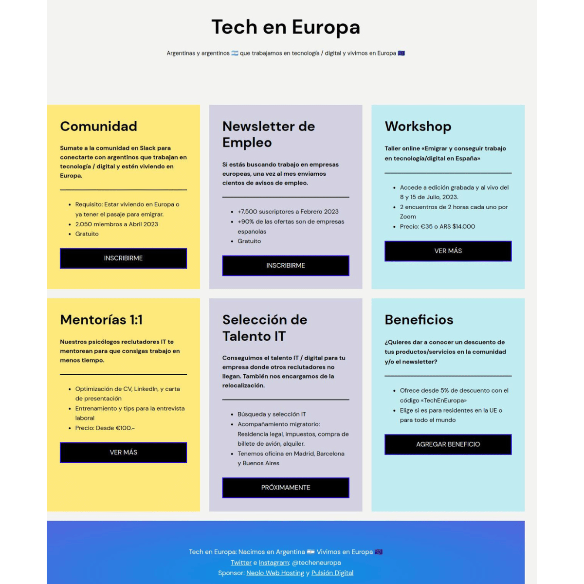 Web antes de la dieta